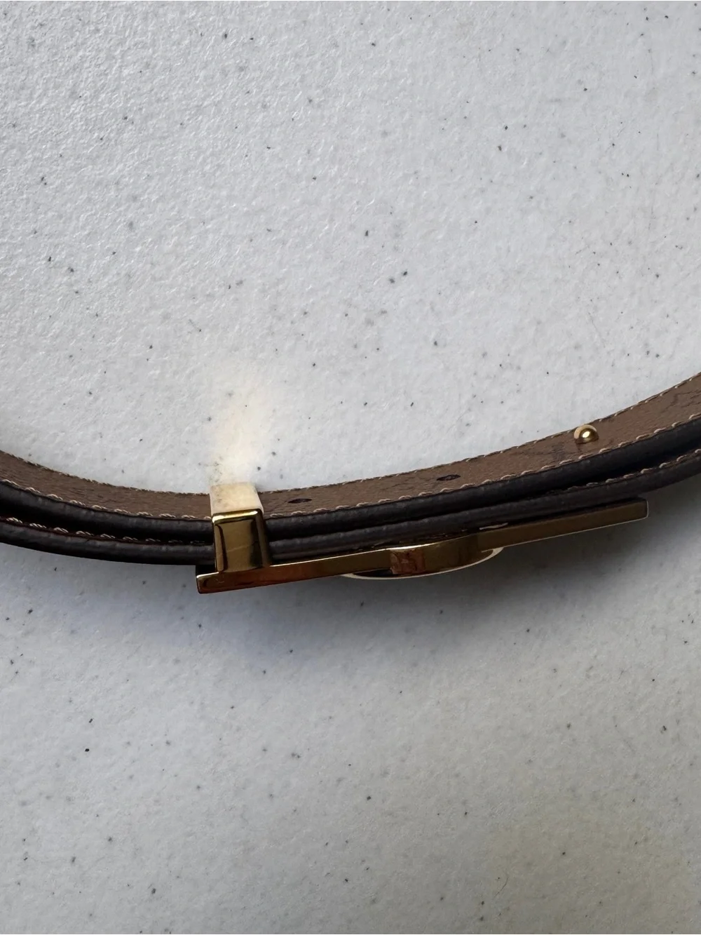 Louis Vuitton Dauphine MO203 Women Reversible Monogram Belt Brown/Black Sz 80/32